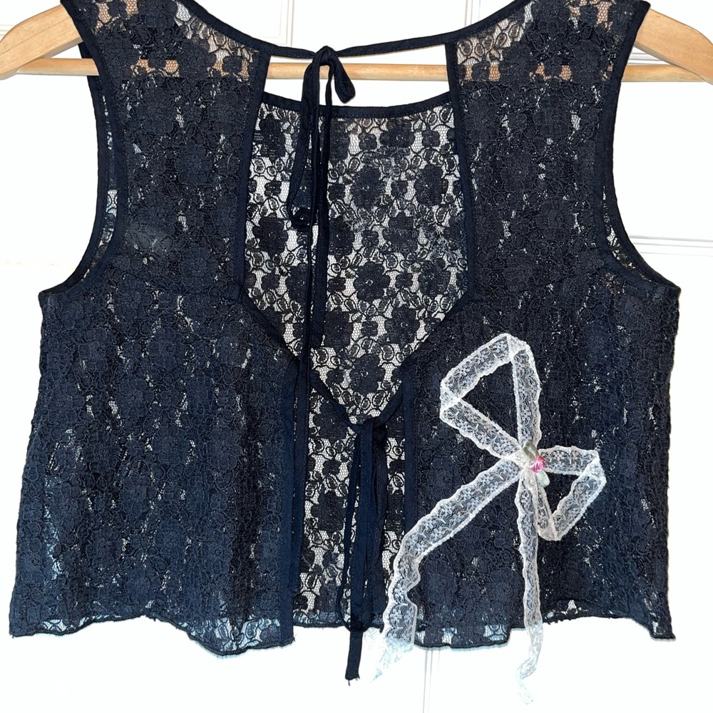 Kimchi Blue Black Lace Top - Picture 3 of 6